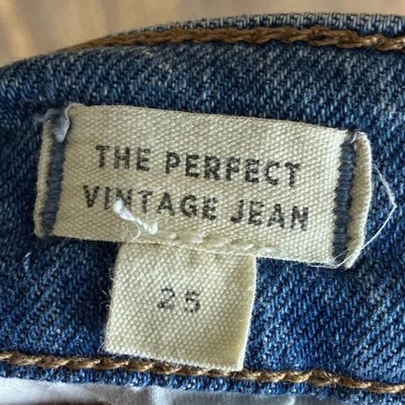 Madewell Womens Jeans Blue Denim High Rise Perfect Vintage Distressed Stretch 25 - Picture 5 of 12